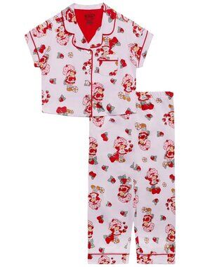 Strawberry shortcake Pink Girls Pajama Set size 4